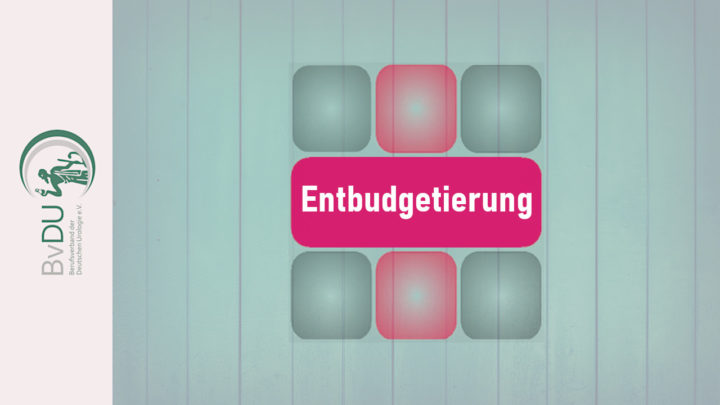 EBM-Logo mit Schriftzug "Entbudgetierung"